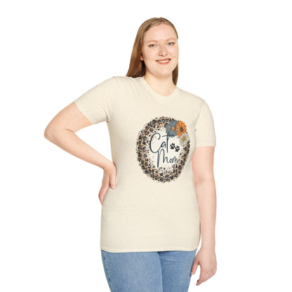 Cat Mom Floral Unisex T-Shirt, Cute Pet Lover Gift, Mother's Day Tee, Animal Lover Shirt, Everyday Comfort Wear