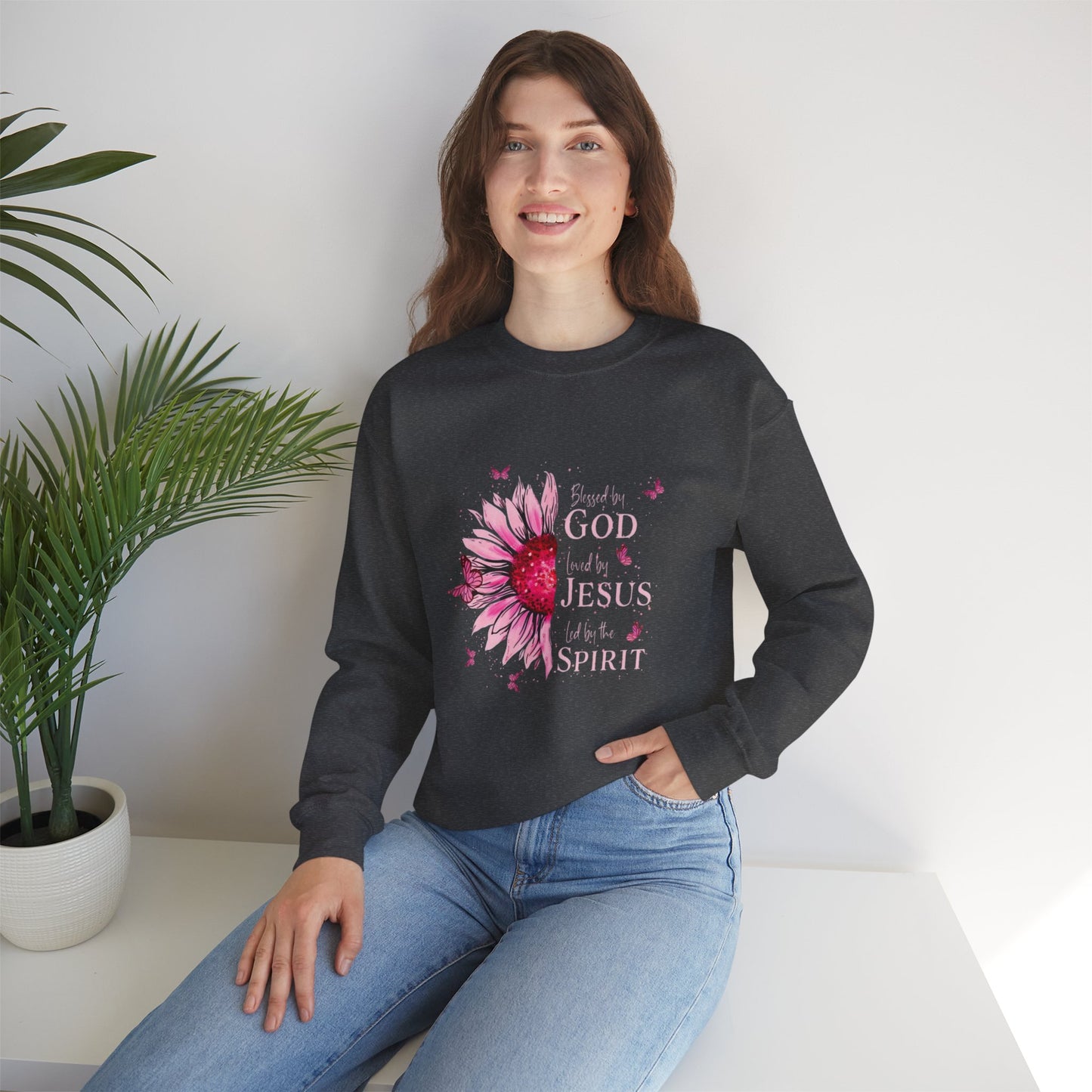 Floral Faith Sweatshirt: Inspire Your Spirit with God, Jesus, Inspirational Gift, Christian Apparel, Cozy Outfit