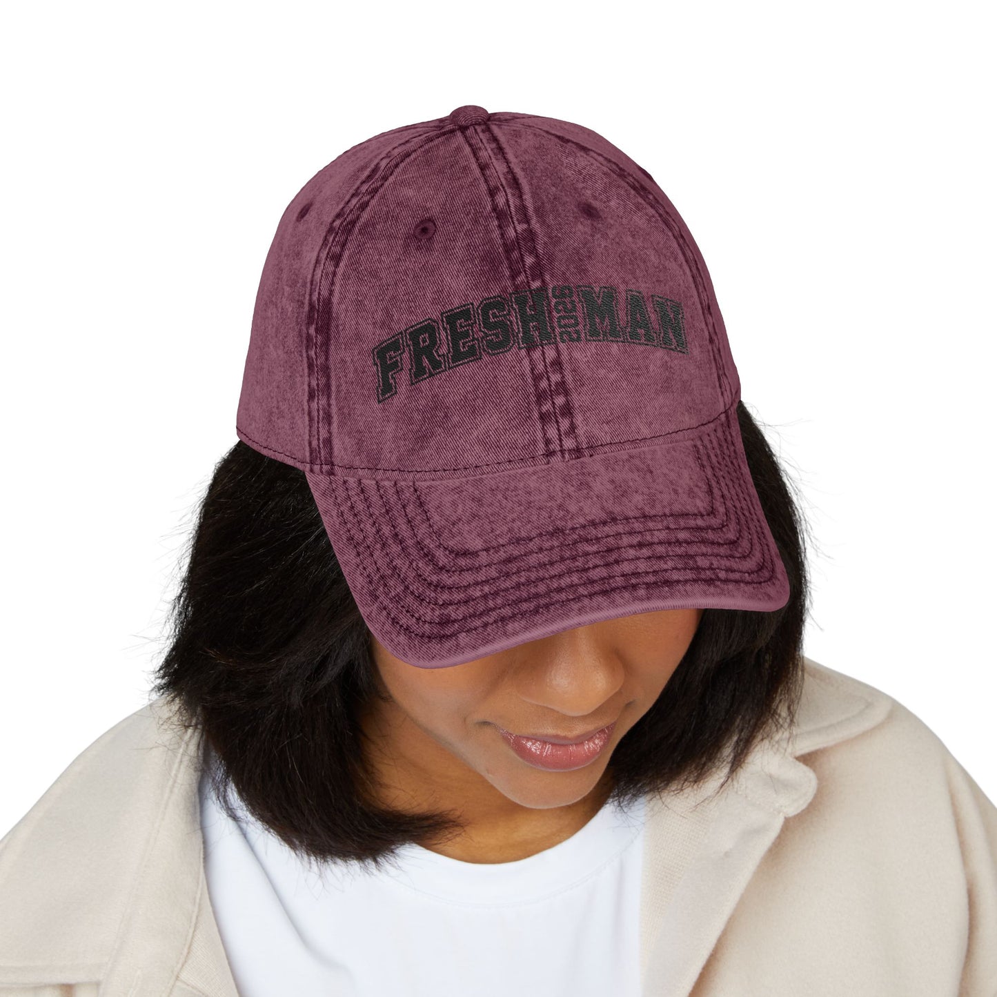 Vintage Embroidered Cap - Freshman 2023 Hat, Casual Summer Accessory, Trendy Gift for Students, College Essentials, Graduation Cap