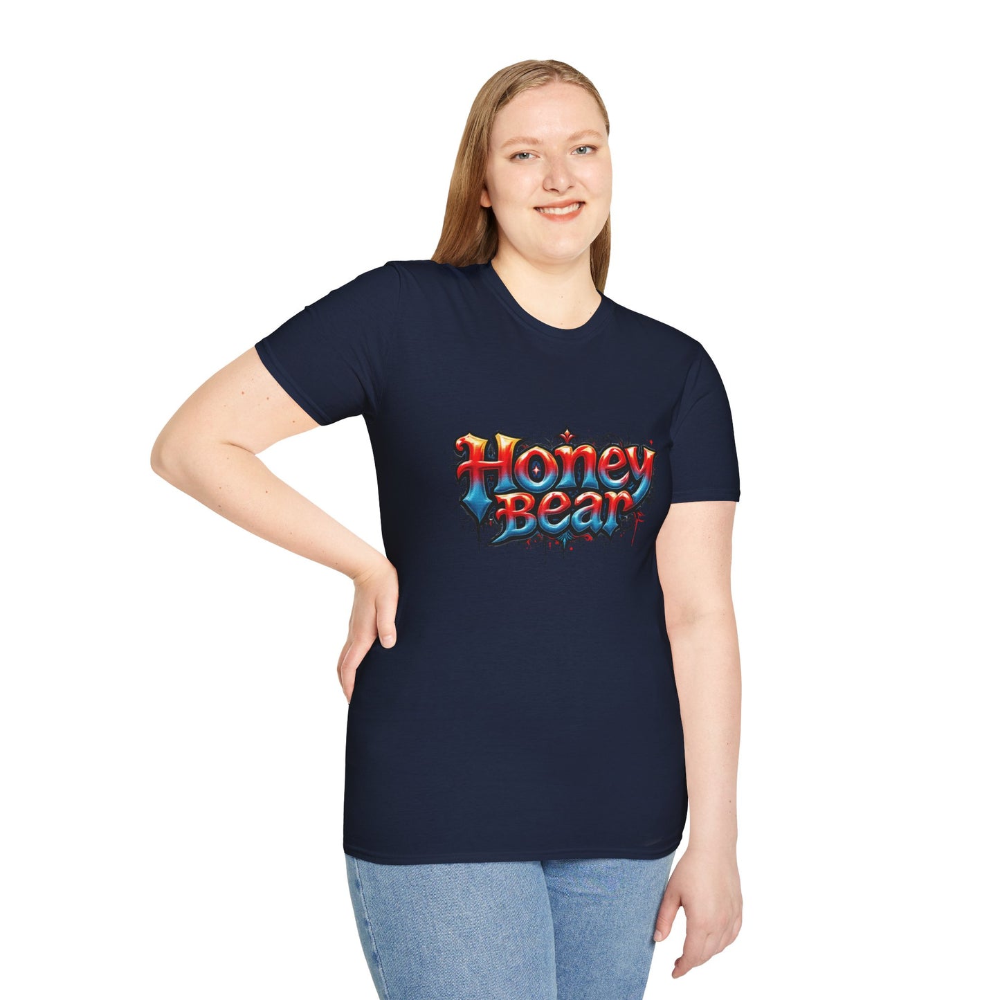 Honey Bear Graphic T-Shirt, Unisex Tee, Cool Casual Wear, Gift for Bear Lovers, Streetwear Style, Trendy Summer Top