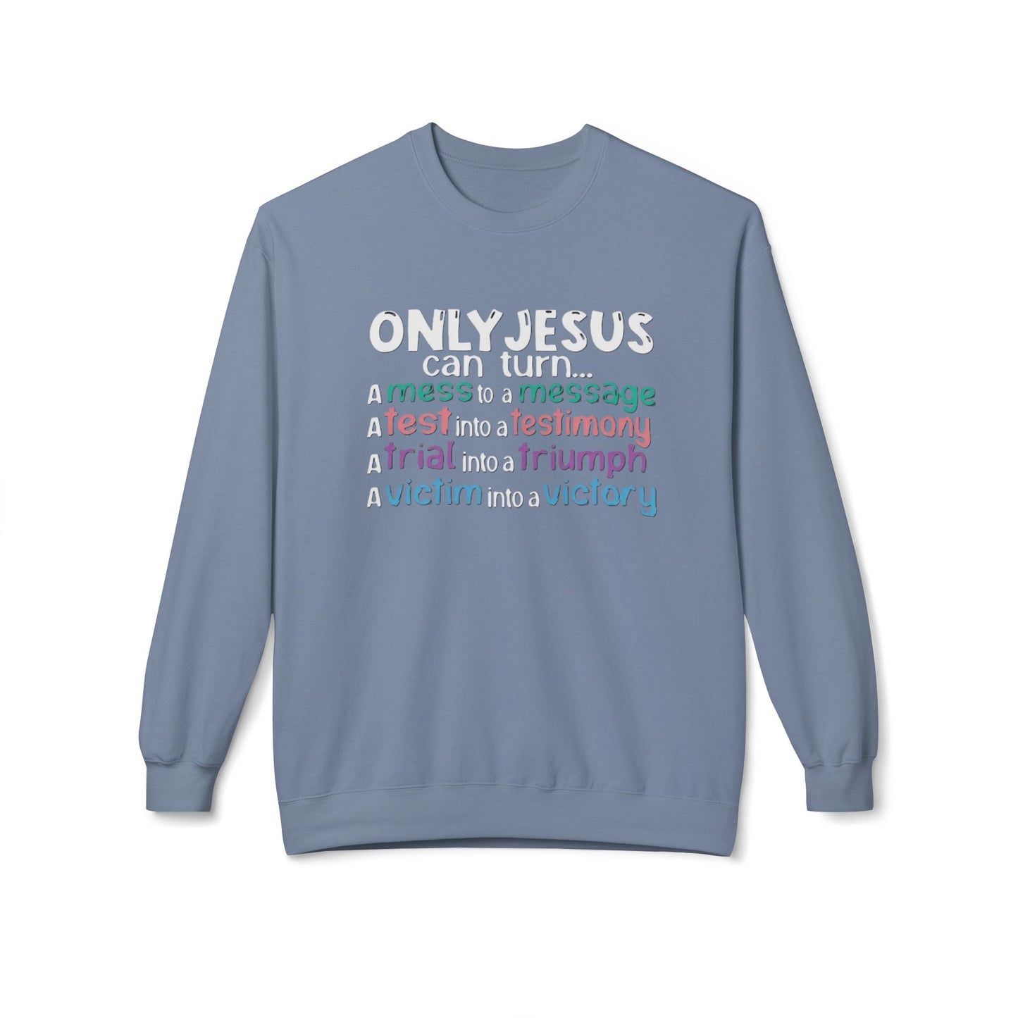 Christian Inspirational Sweatshirt, Faith Crewneck, Religious Gift, Casual Church Attire, Cozy Winter Apparel
