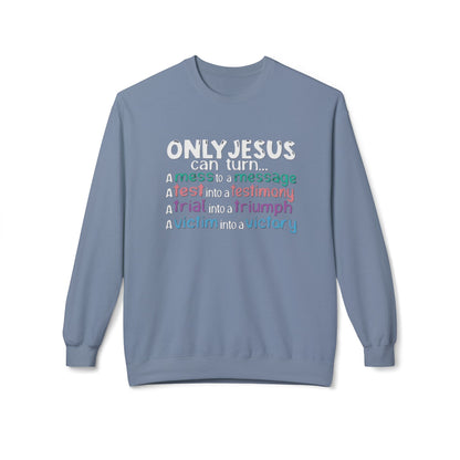 Christian Inspirational Sweatshirt, Faith Crewneck, Religious Gift, Casual Church Attire, Cozy Winter Apparel