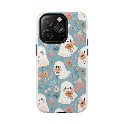 Cute Ghost Floral Magnetic Phone Case, Tough Phone Cover, Halloween Gift, Trendy Case for Kids, Unique Cell Phone Accessory
