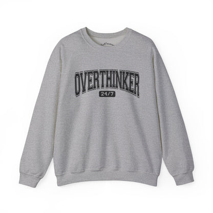Oversized Overthinker Sweatshirt for Comfort Lovers, Casual Style, Great Gift for Thinkers, Cozy Crewneck for All Occasions