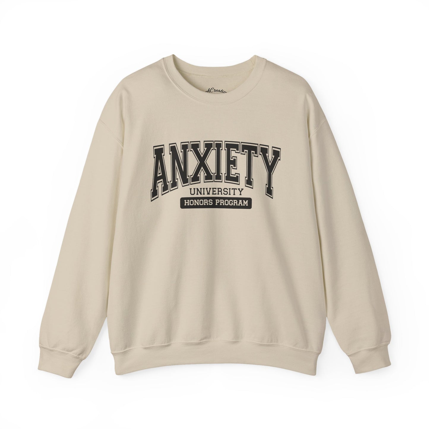 Anxiety University Crewneck Sweatshirt - Cozy Mental Health Apparel, Gift for Students, Relaxed Fit Sweatshirt, Perfect for Everyday [...]