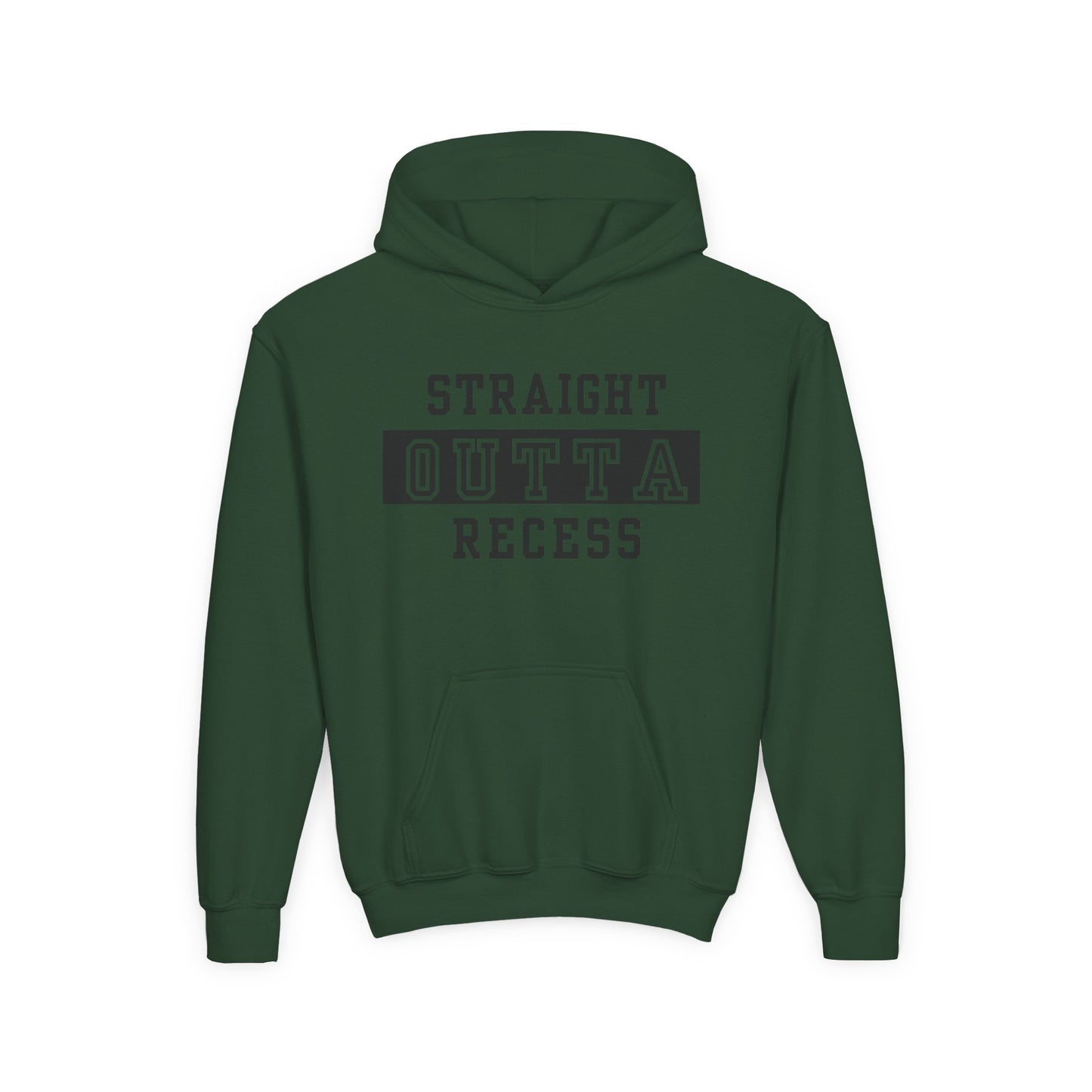 Straight Outta Recess Youth Recess Sweatshirt, Fun Kids Hoodies, Playful Gift for Sons and Daughters, Back to School Wear, Kid's Casual Outfit