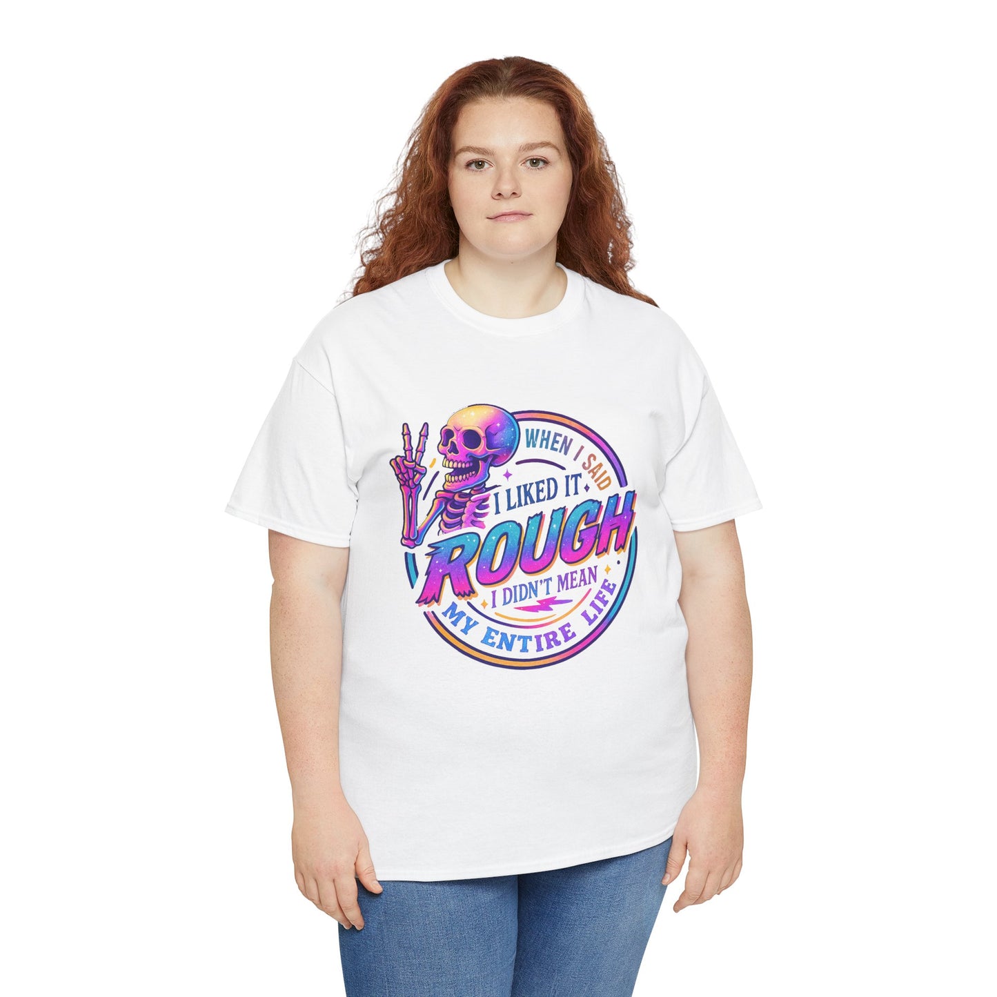 Rough Life Unisex Tee, Funny Skeleton T-Shirt, Casual Everyday Style, Gift for Friends, Unique Graphic Tee