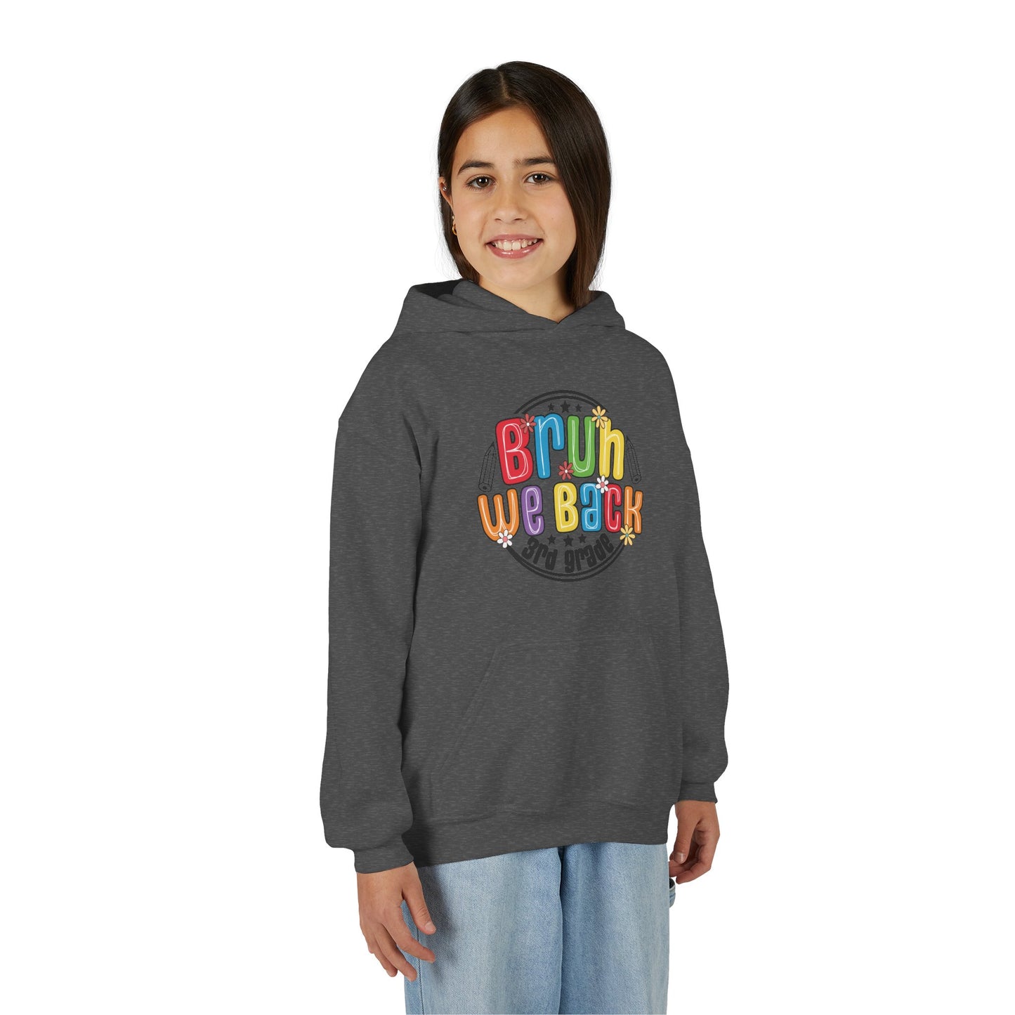 Colorful Youth Hoodie - 3rd Grade "Bruin We Back" Sweatshirt for Kids, Perfect for Back to School, Gift, Everyday Wear, Fun Style, [...]