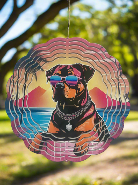 Tropical Pitbull wind spinner 8 inch