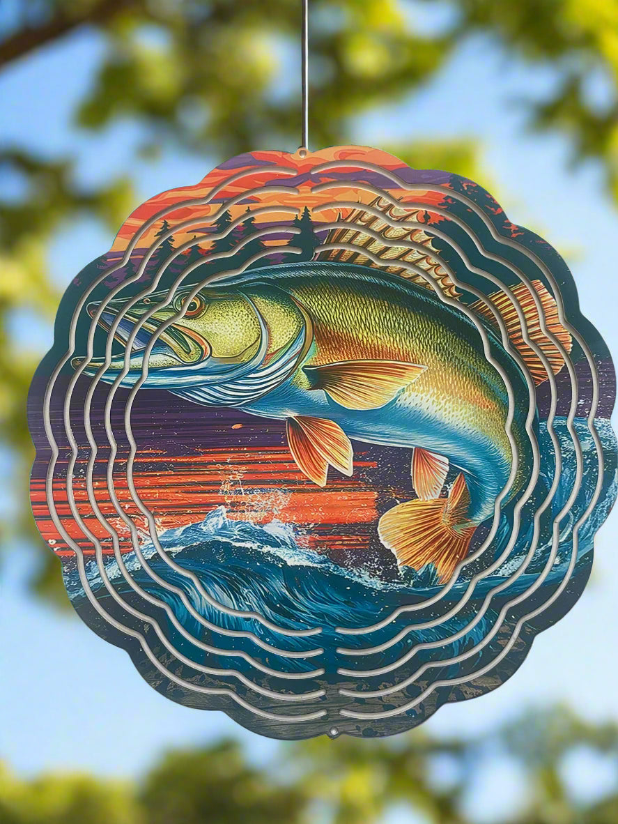 Bass sunset 8" wind spinner