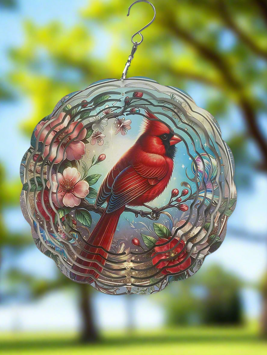 Cardinal 8" wind spinner