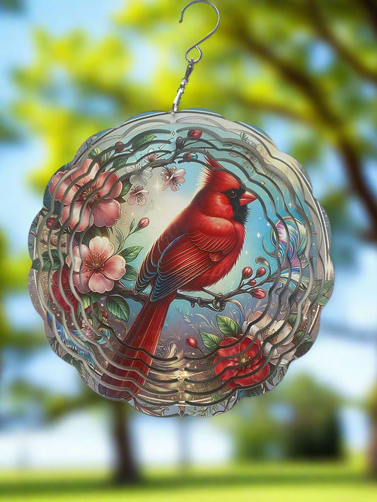 Cardinal 8" wind spinner
