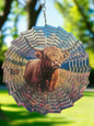 Highland cow 8" wind spinner