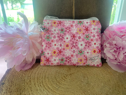 Pink floral Keychain wallet (limited edition)