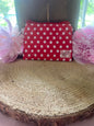Red & White Polka Dot Keychain wallet