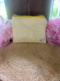 Yellow & White Stripped Keychain Wallet (Limited Edition Fabric)