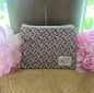 Brown & White Floral Keychain Wallet