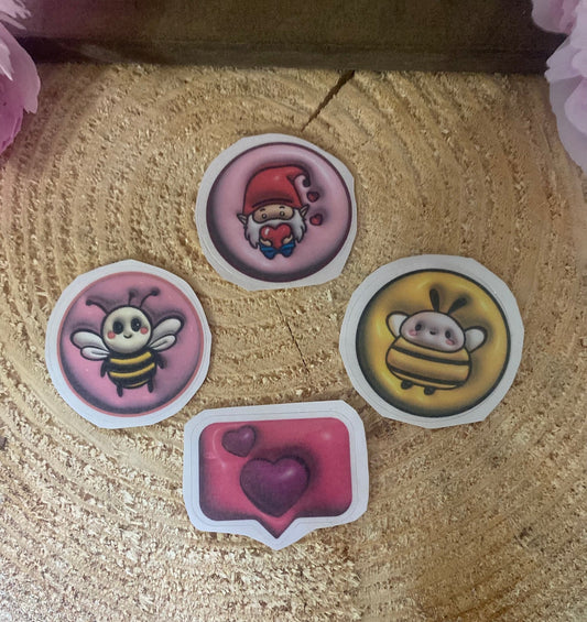 Bee and Gnome sticker set