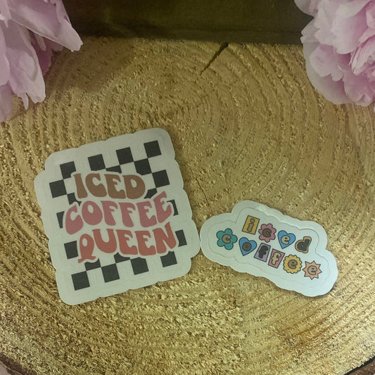 Iced Coffee Queen sticker set
