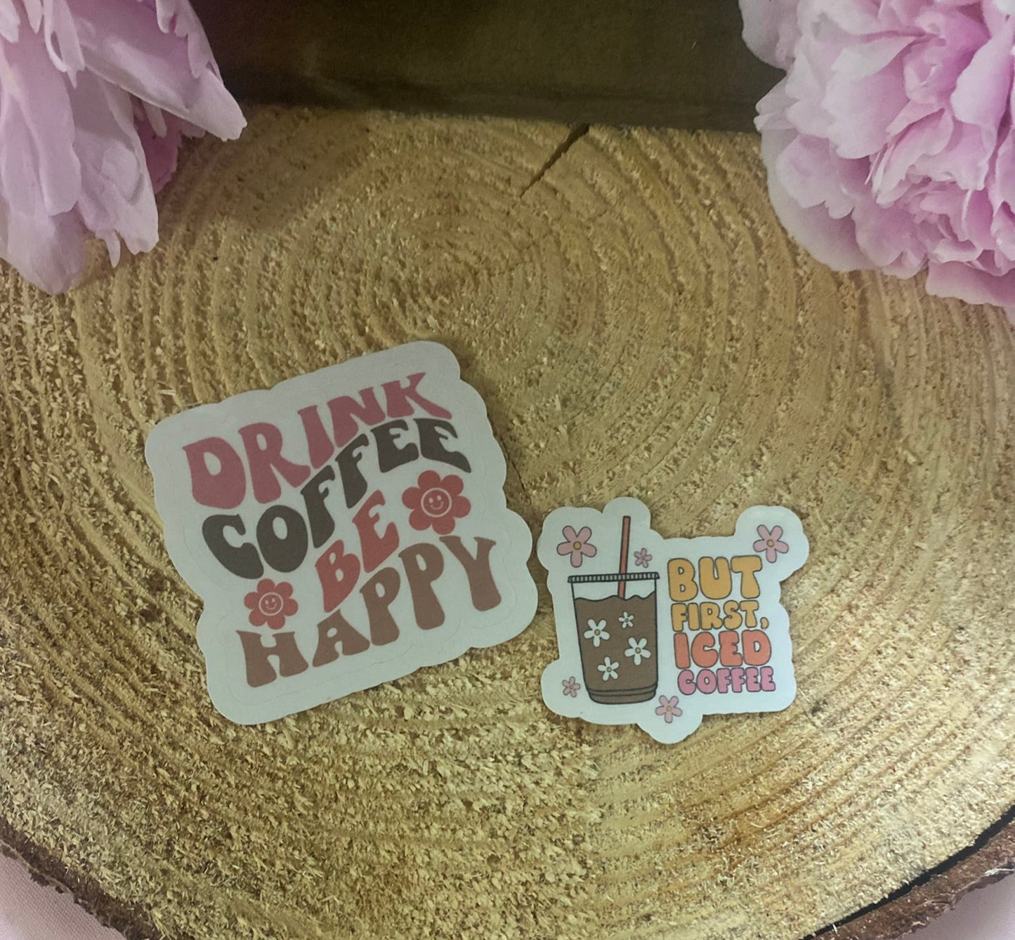 Drink Coffee be Happy sticker set
