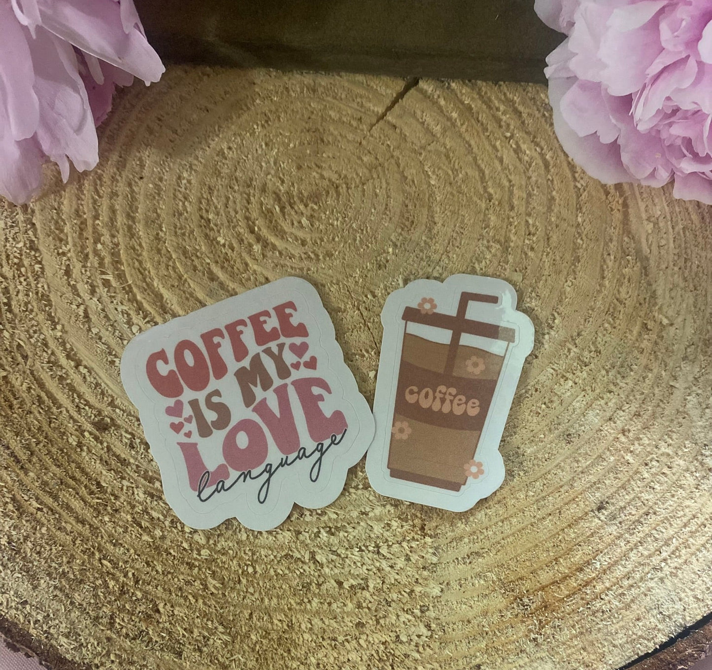 Coffee love language sticker set