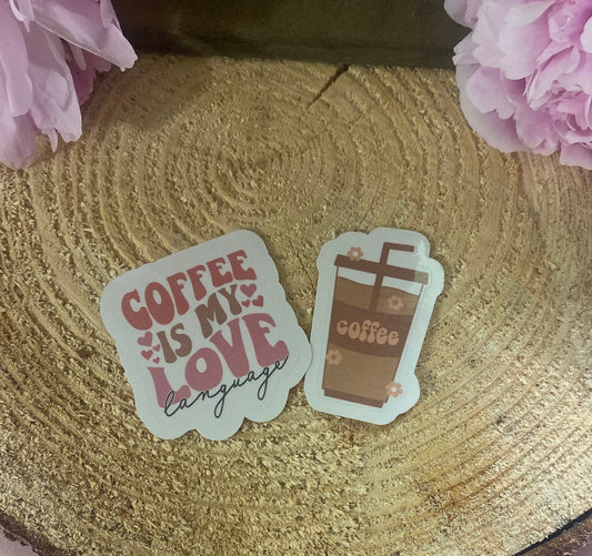 Coffee love language sticker set