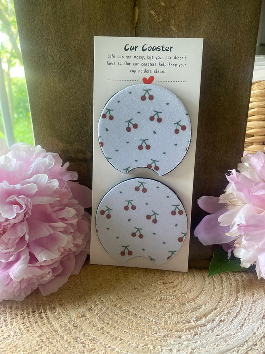 Cherry Car Coaster set