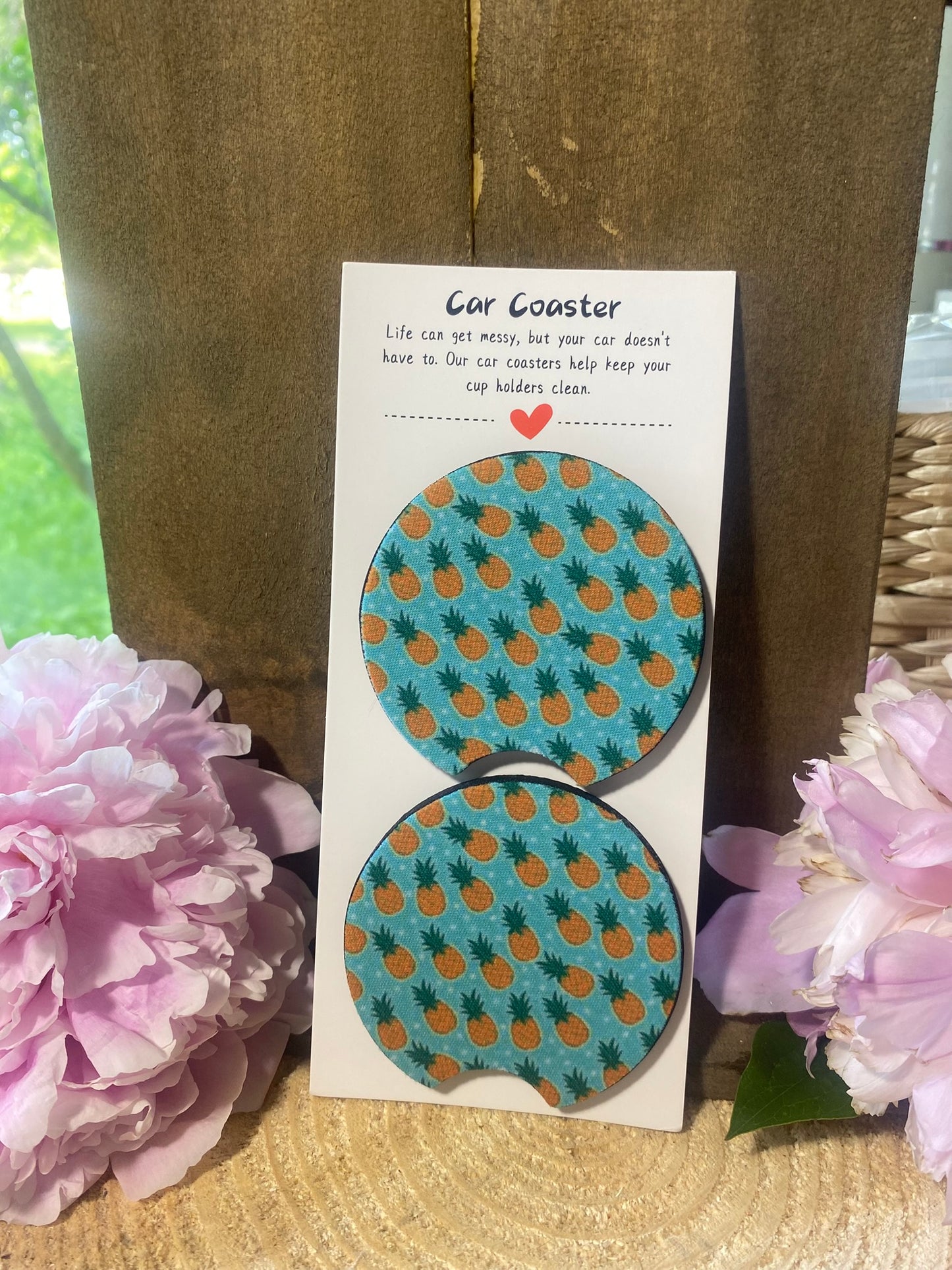 Pineapple Car Coaster set