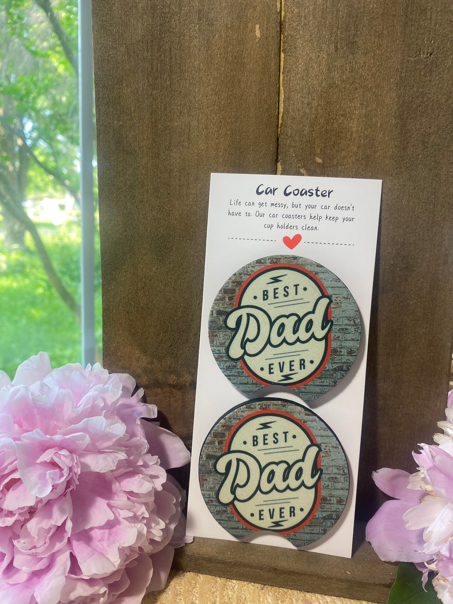 Best Dad Ever Car Coaster set