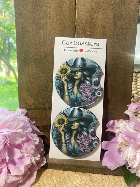 Wild like the West Car Coaster set