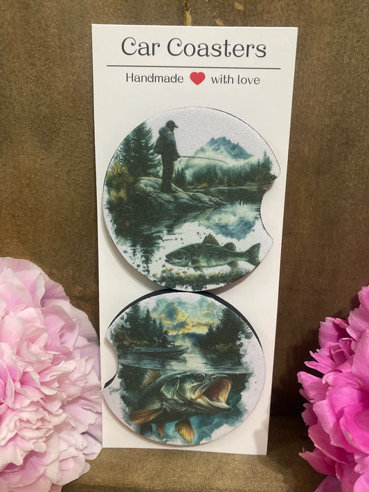 Fishing Car Coaster set