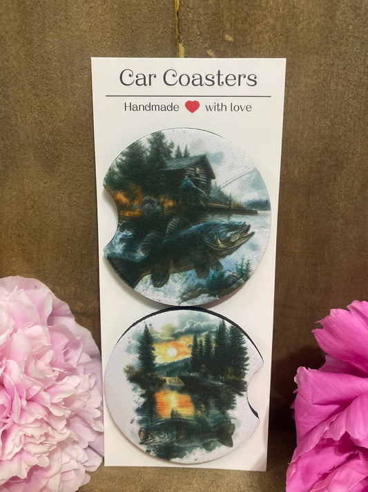 Fishing Car Coaster set