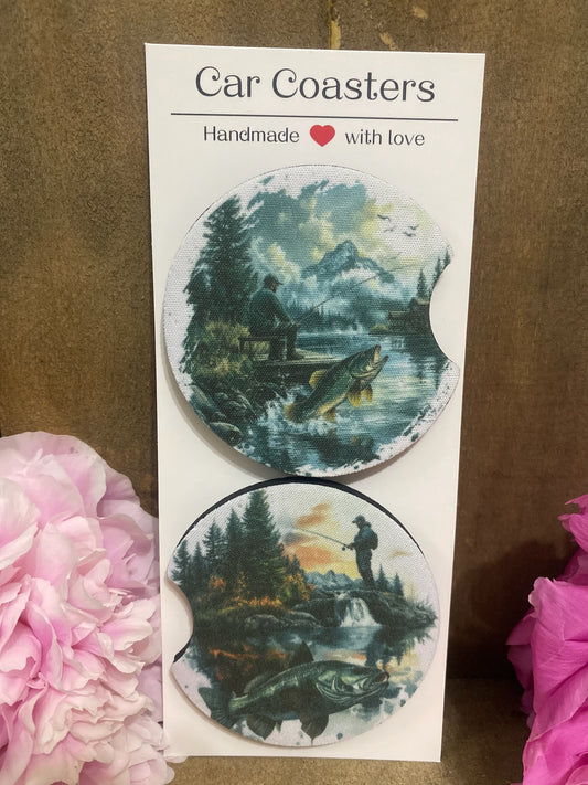 Fishing Car Coaster set