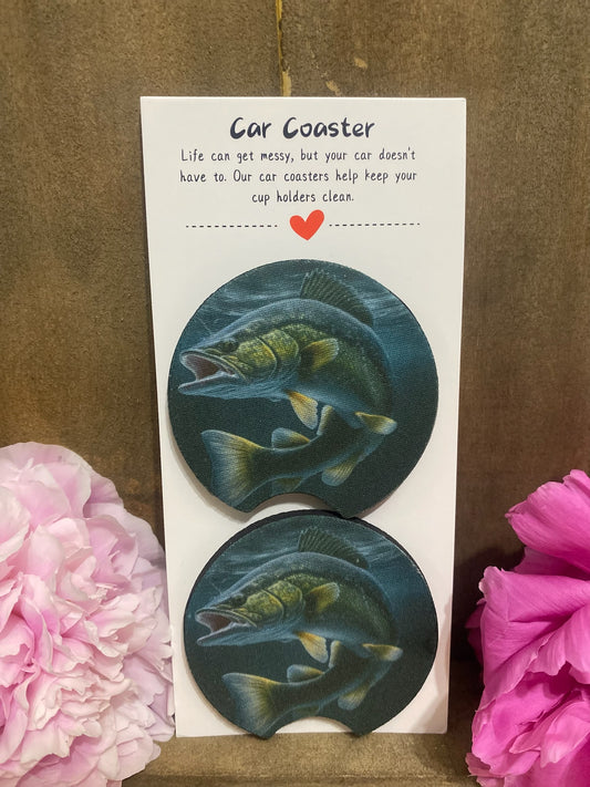 Walleye Car Coaster set