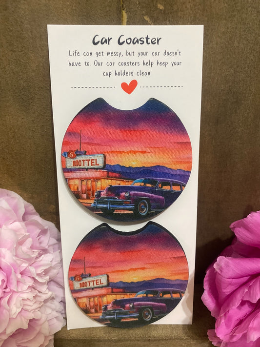 Classic Car & Diner Car Coaster set