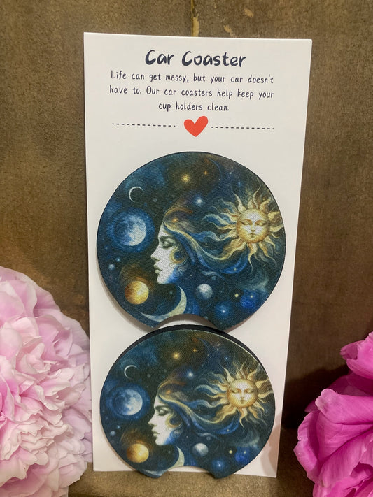Celestial Woman Car Coaster set