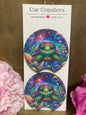 Sea Turtle in Ocean Car Coaster set