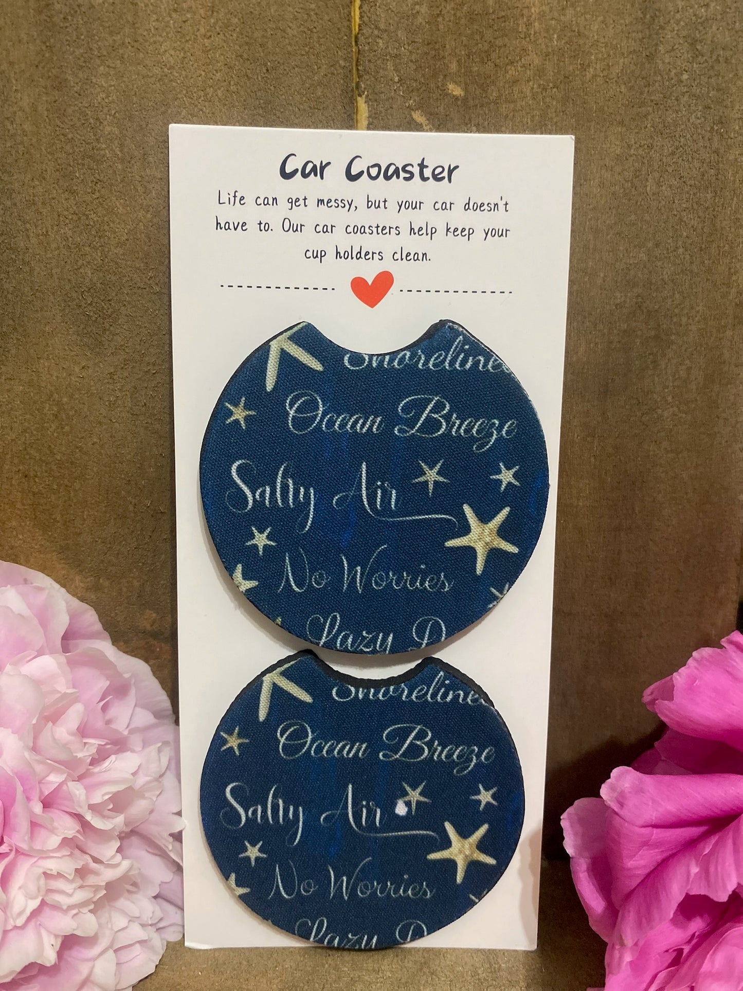 Ocean Breeze Car Coaster set