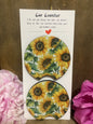 Sunflower Fields Car Coaster set