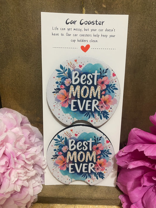 Best Mom Ever Car Coaster set