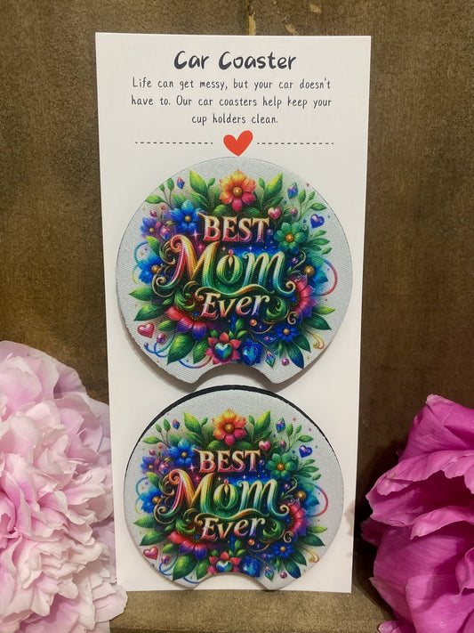 Best Mom Ever Car Coaster set