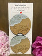 Sand I love you Mom Car Coaster set
