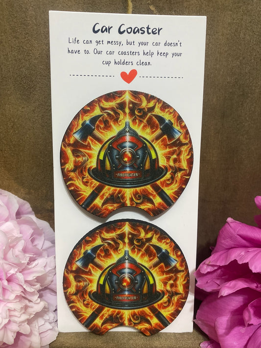 Firefighter Car Coaster set
