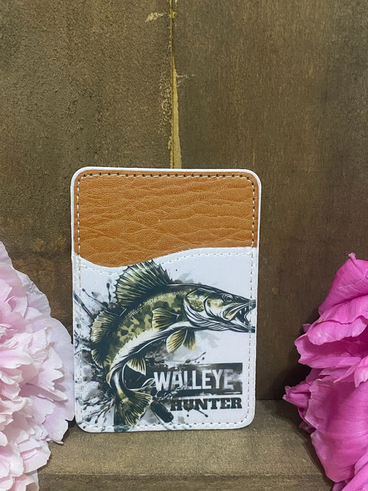 Walleye Hunter Phone Card Wallet