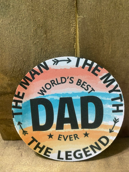 World's Best Dad Coaster set