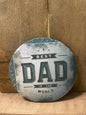 Best Dad in World Steel 4inch coaster