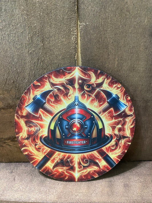 Firefighter 4 Inch Coaster set