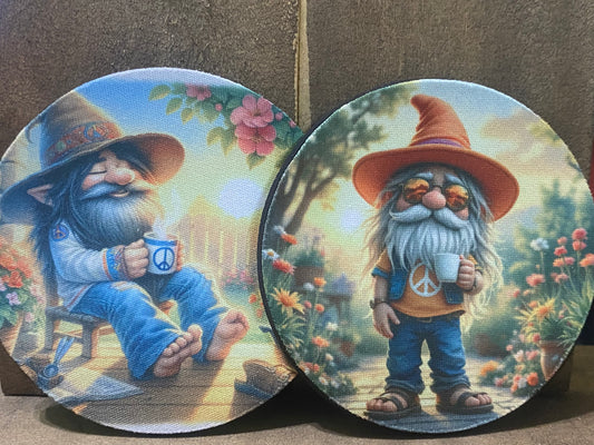 Hippie Gnomes coffee break 4 inch coaster set