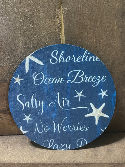 Beach Words 4 inch Coaster set