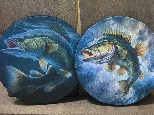 Fishing 4 inch coaster set